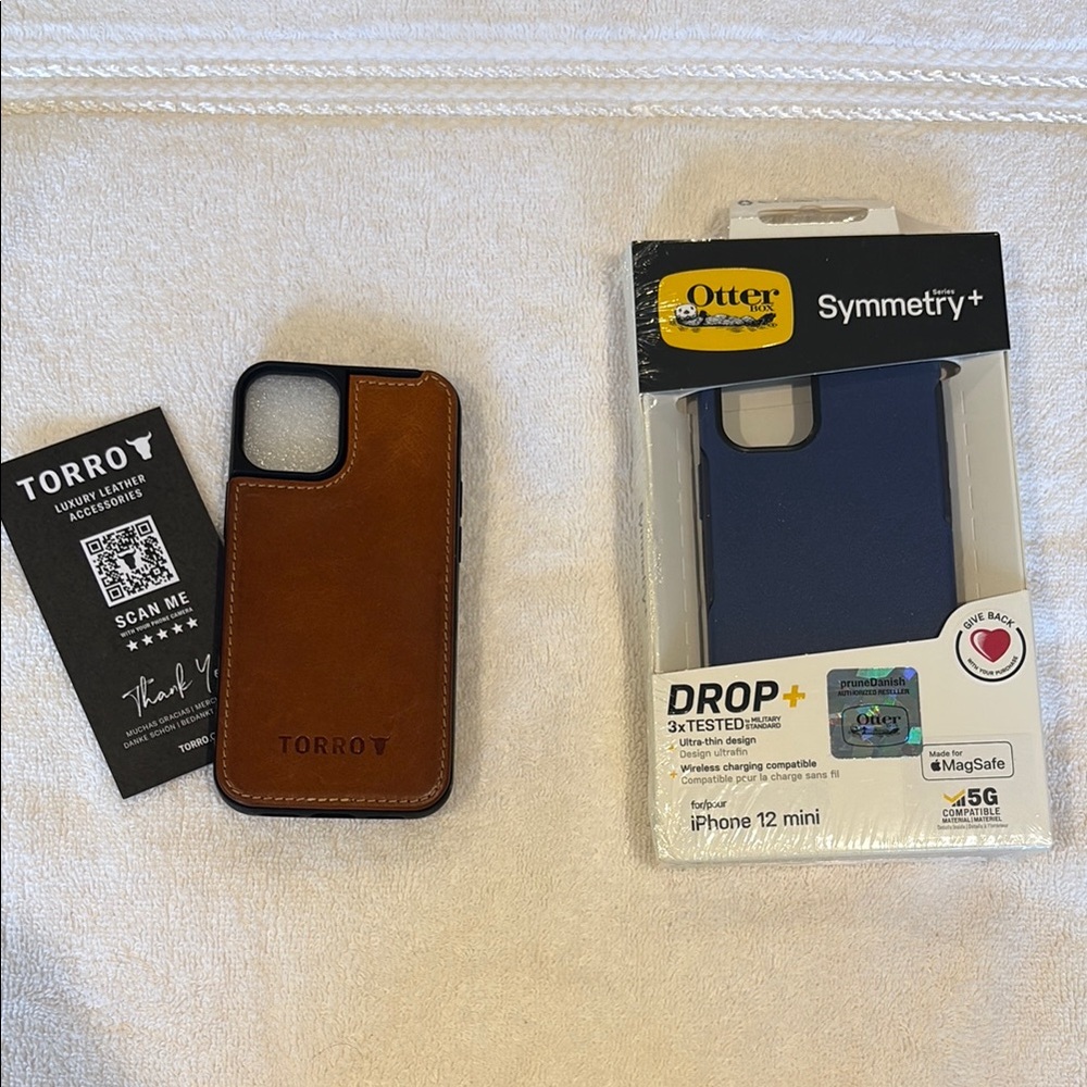 Leather iPhone 12 Mini Case - Brown